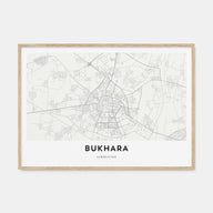 Bukhara Map Landscape Poster
