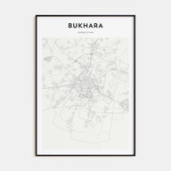 Bukhara Map Portrait Poster