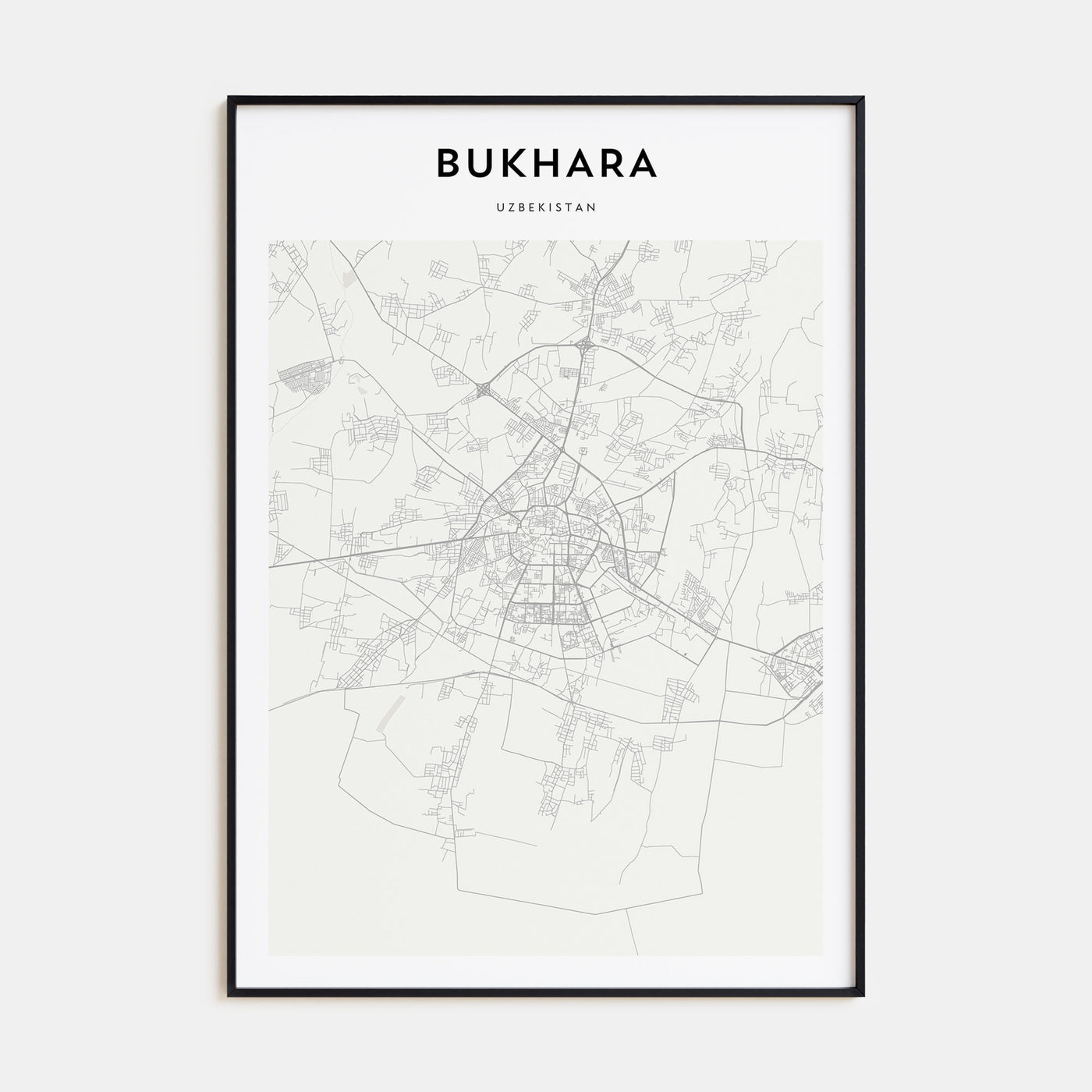 Bukhara Map Portrait Poster