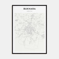 Bukhara Map Portrait Poster