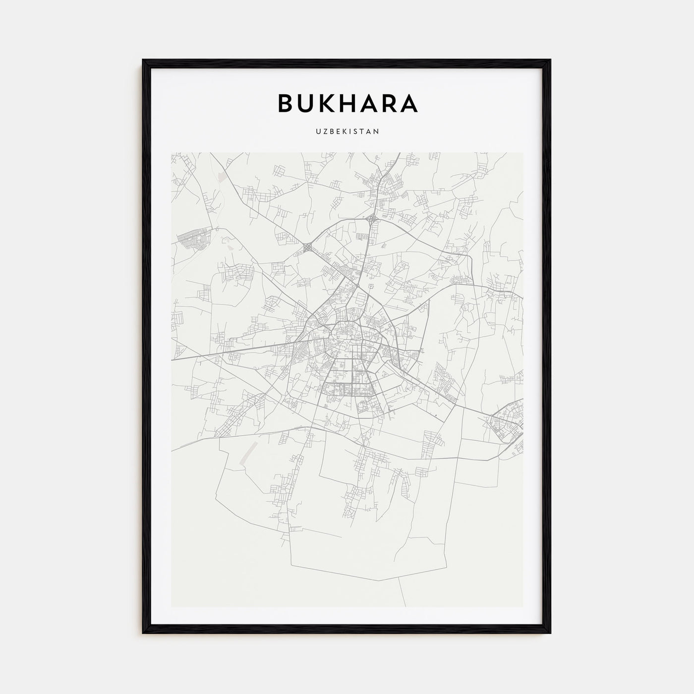 Bukhara Map Portrait Poster