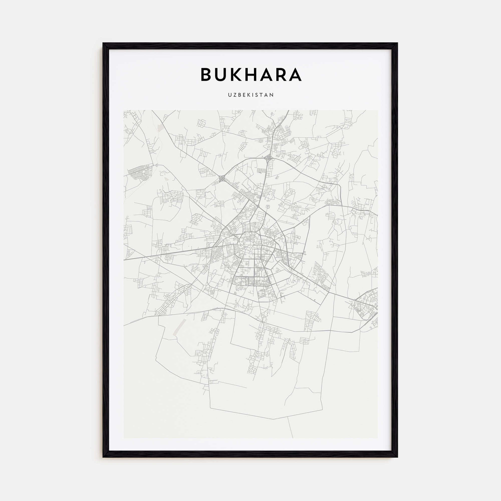 Bukhara Map Portrait Poster