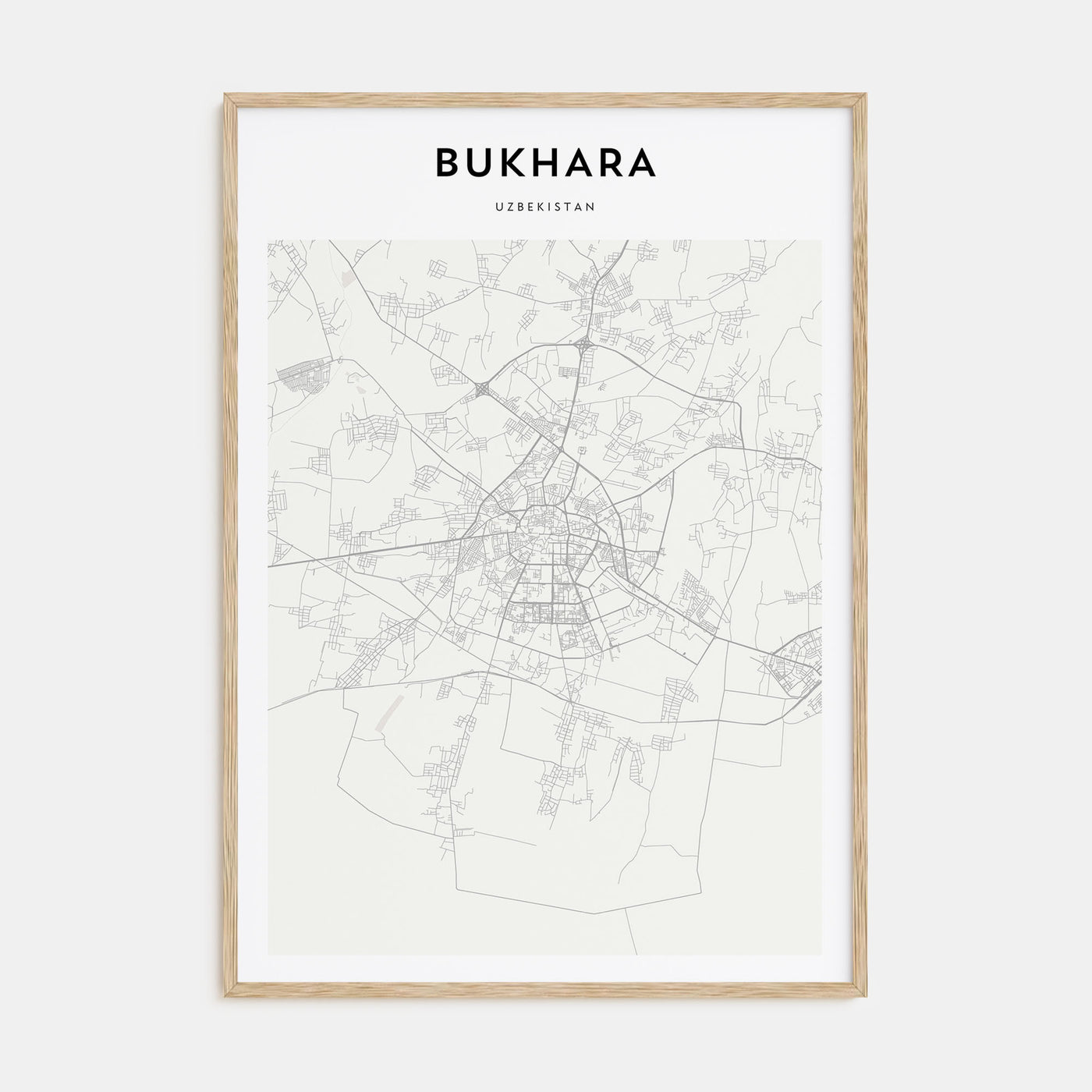 Bukhara Map Portrait Poster