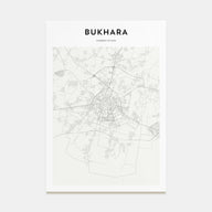 Bukhara Map Portrait Poster