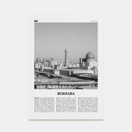 Bukhara Travel B&W Poster