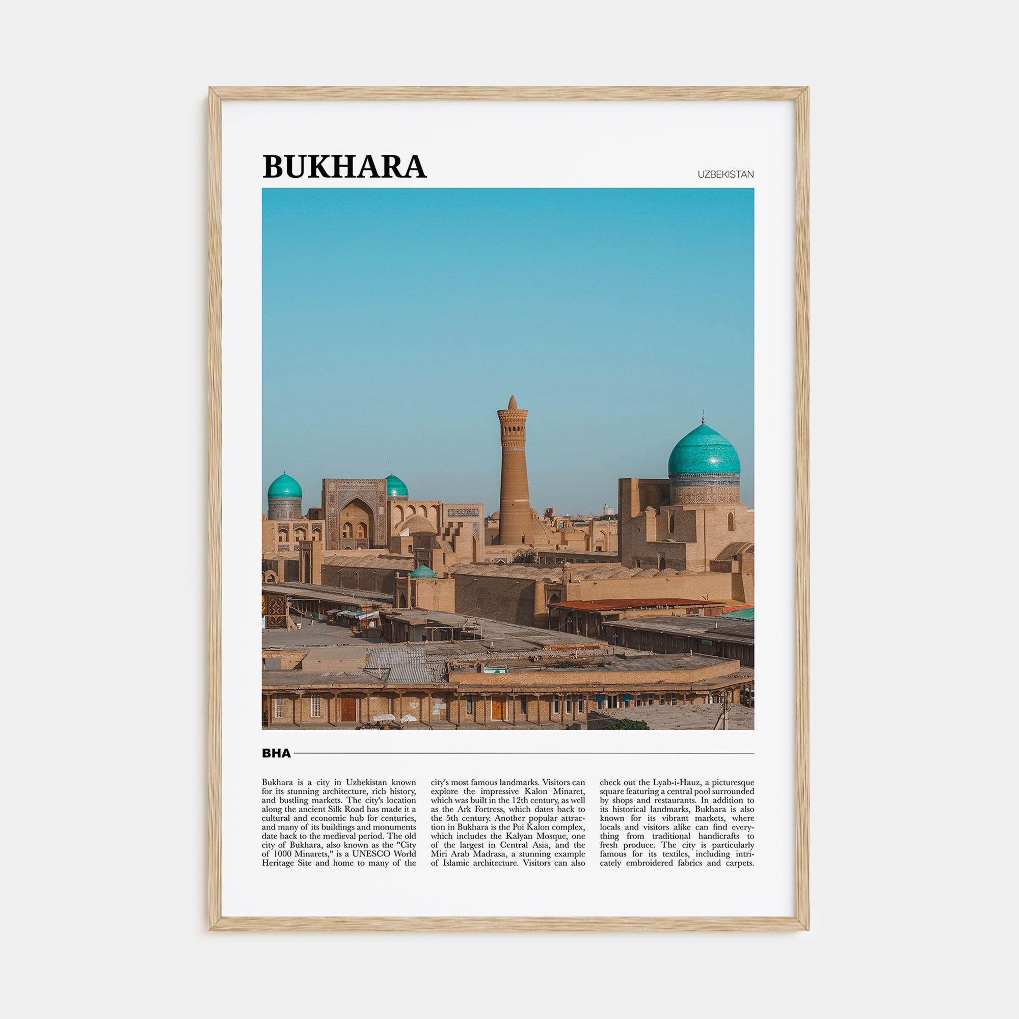 Bukhara Travel Color Poster