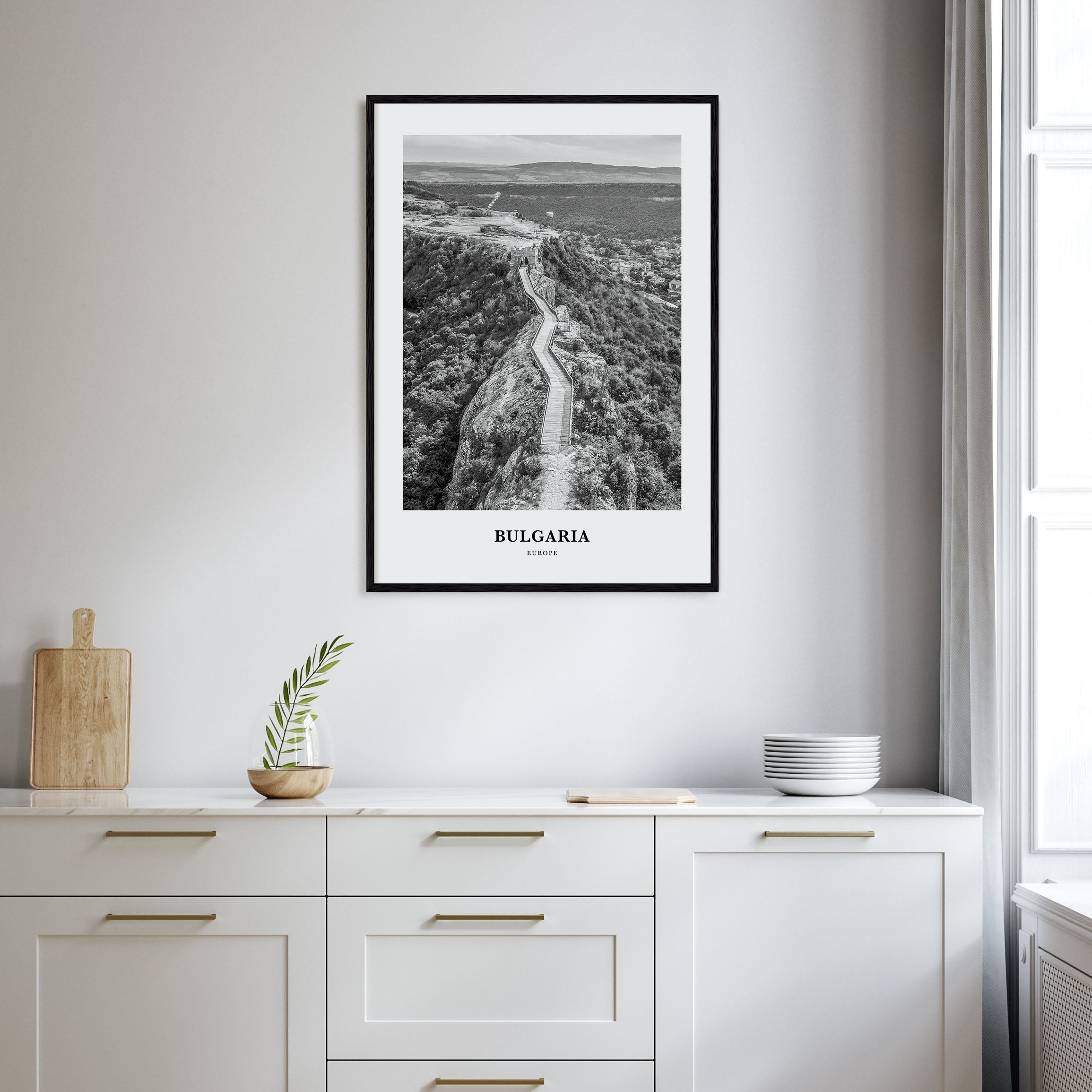 Bulgaria Portrait B&W Poster