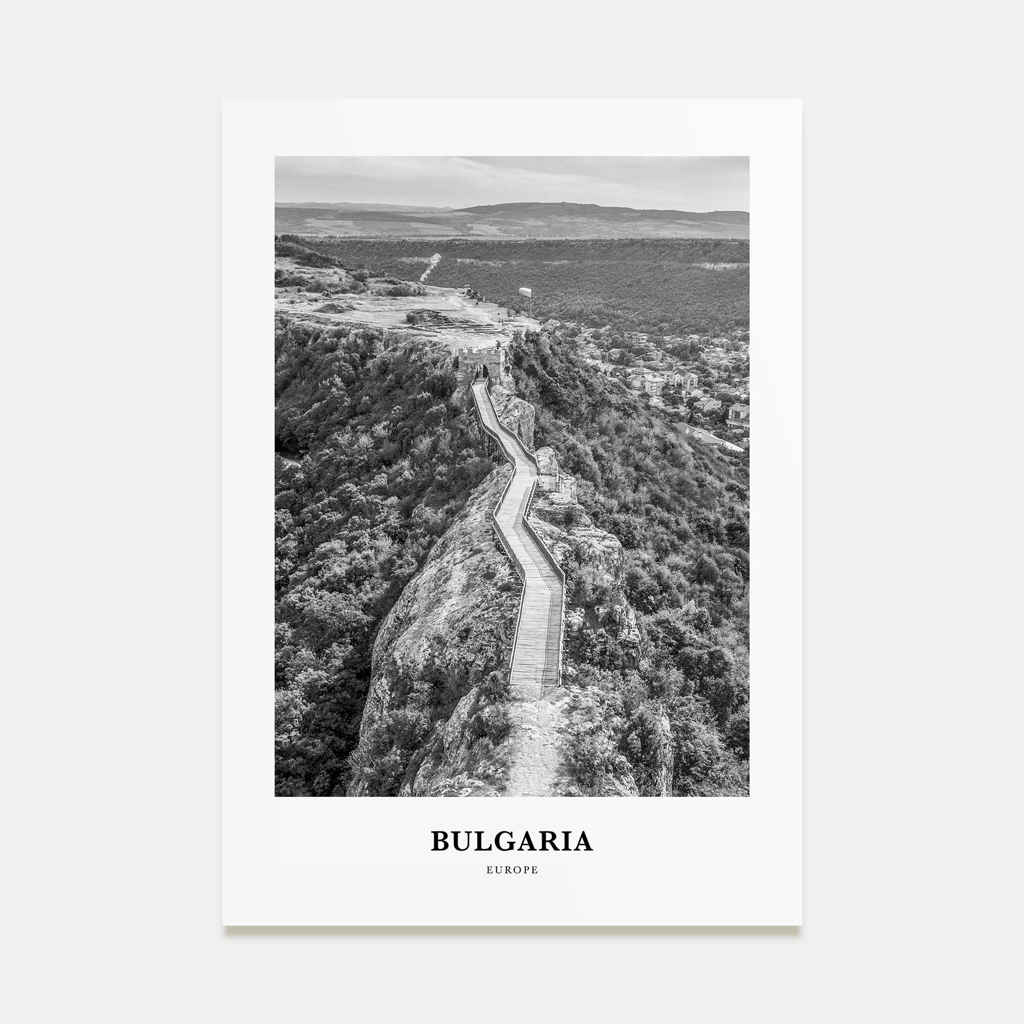Bulgaria Portrait B&W Poster