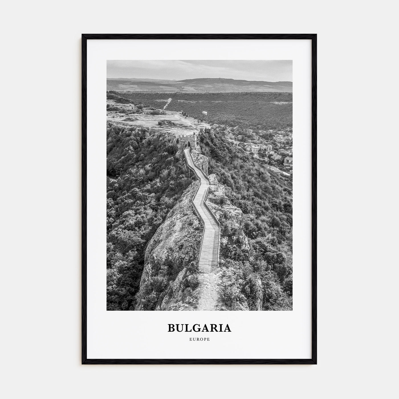 Bulgaria Portrait B&W Poster