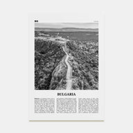 Bulgaria Travel B&W Poster