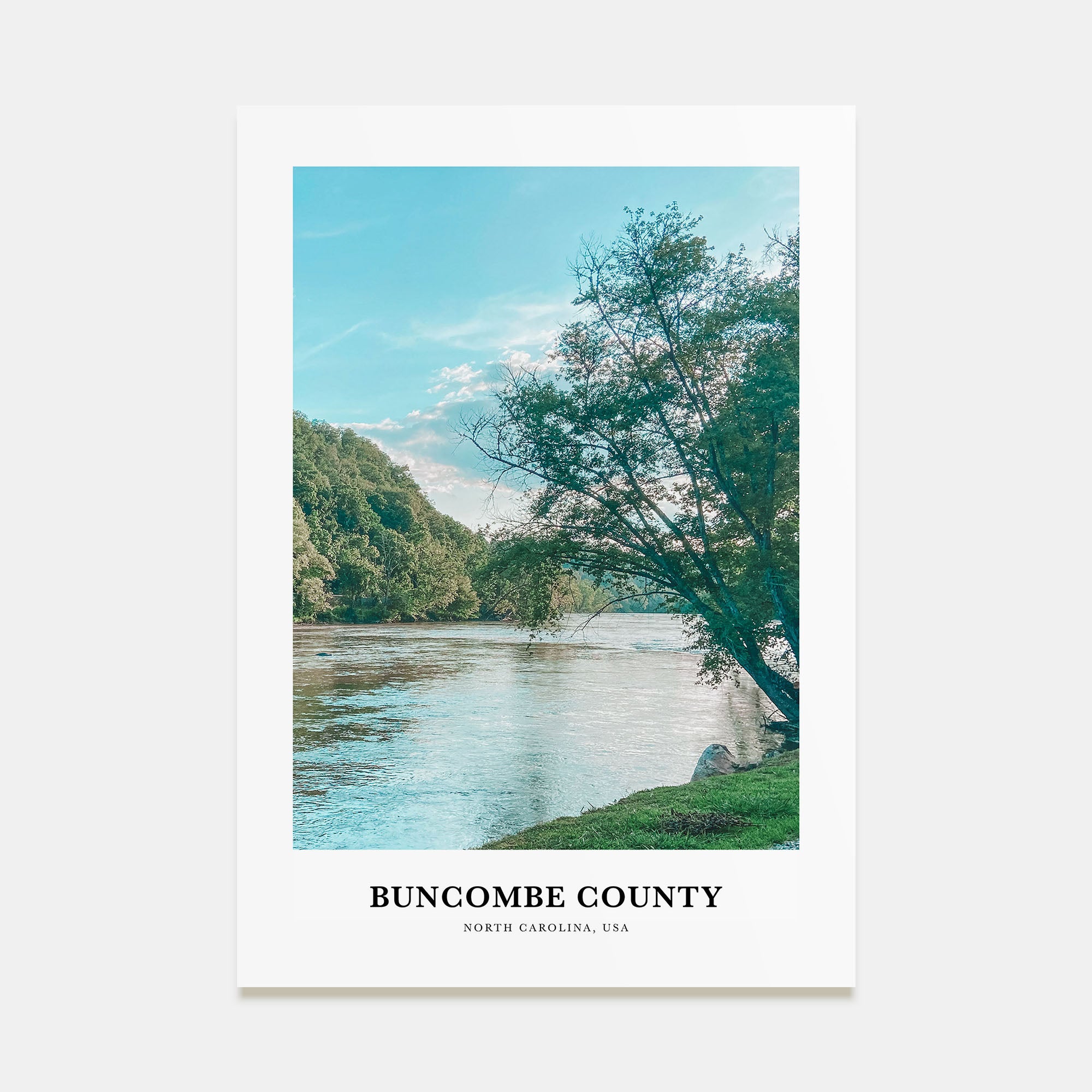 Buncombe County Portrait Color Poster