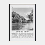 Buncombe County Travel B&W Poster