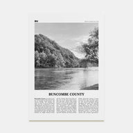Buncombe County Travel B&W Poster