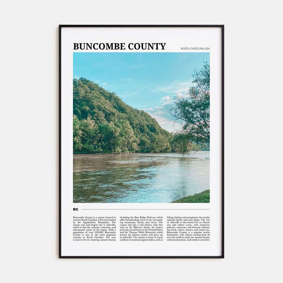Buncombe County Travel Color Poster