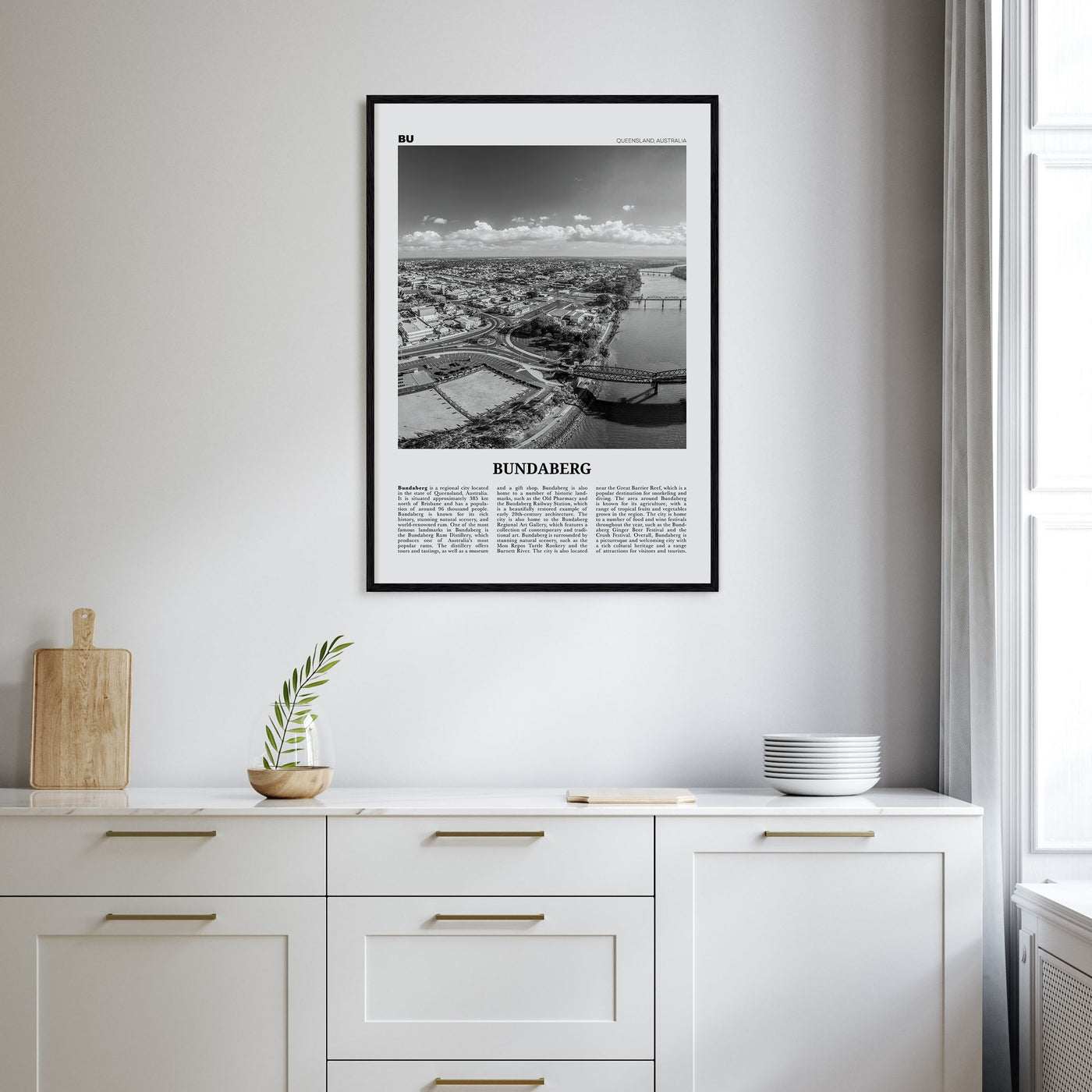 Bundaberg Travel B&W Poster