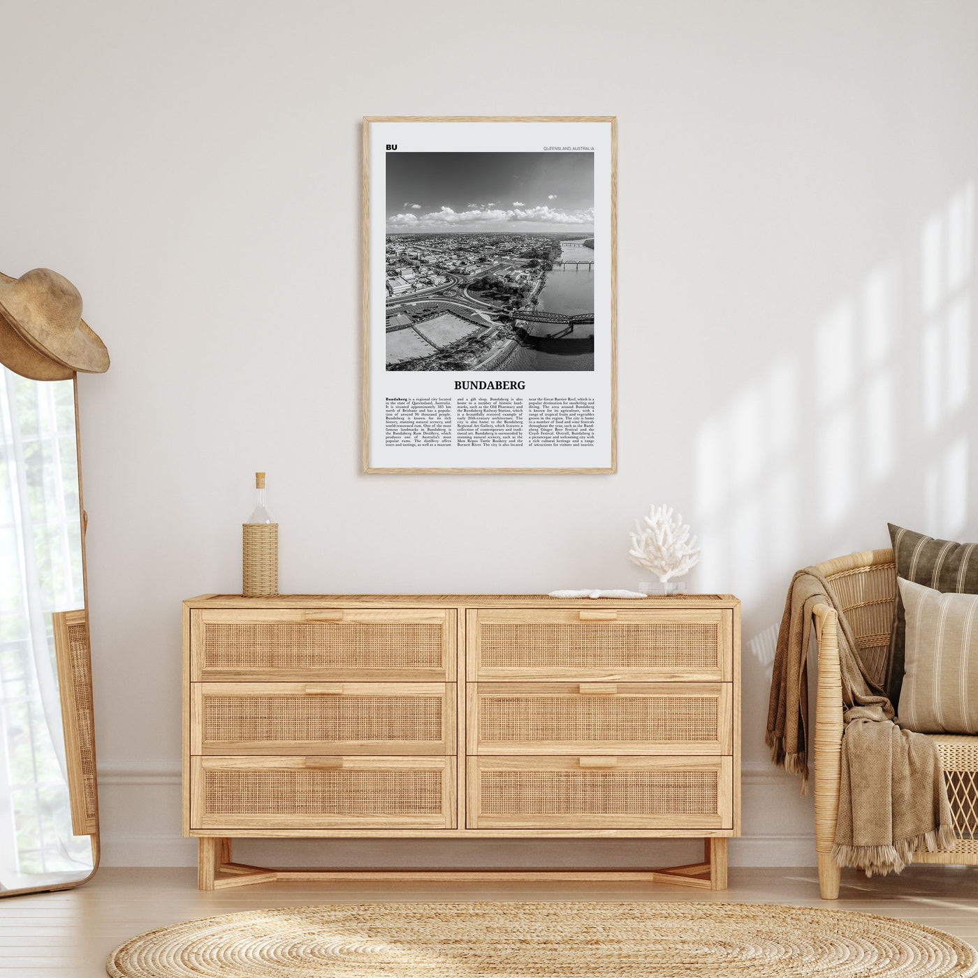 Bundaberg Travel B&W Poster
