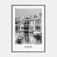 Burano Portrait B&W Poster