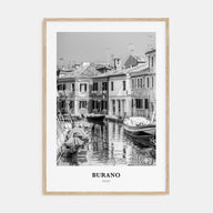 Burano Portrait B&W Poster