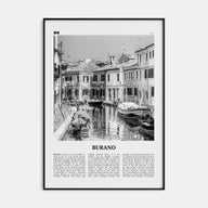 Burano Travel B&W Poster