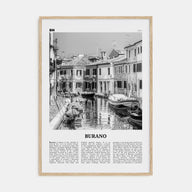 Burano Travel B&W Poster