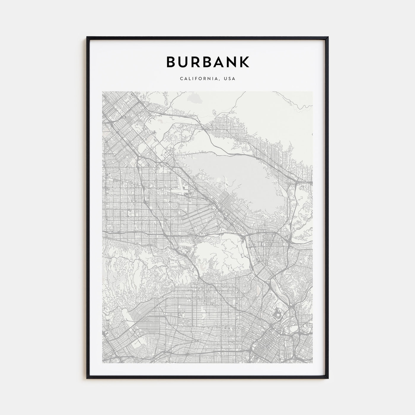 Burbank Map Portrait Poster