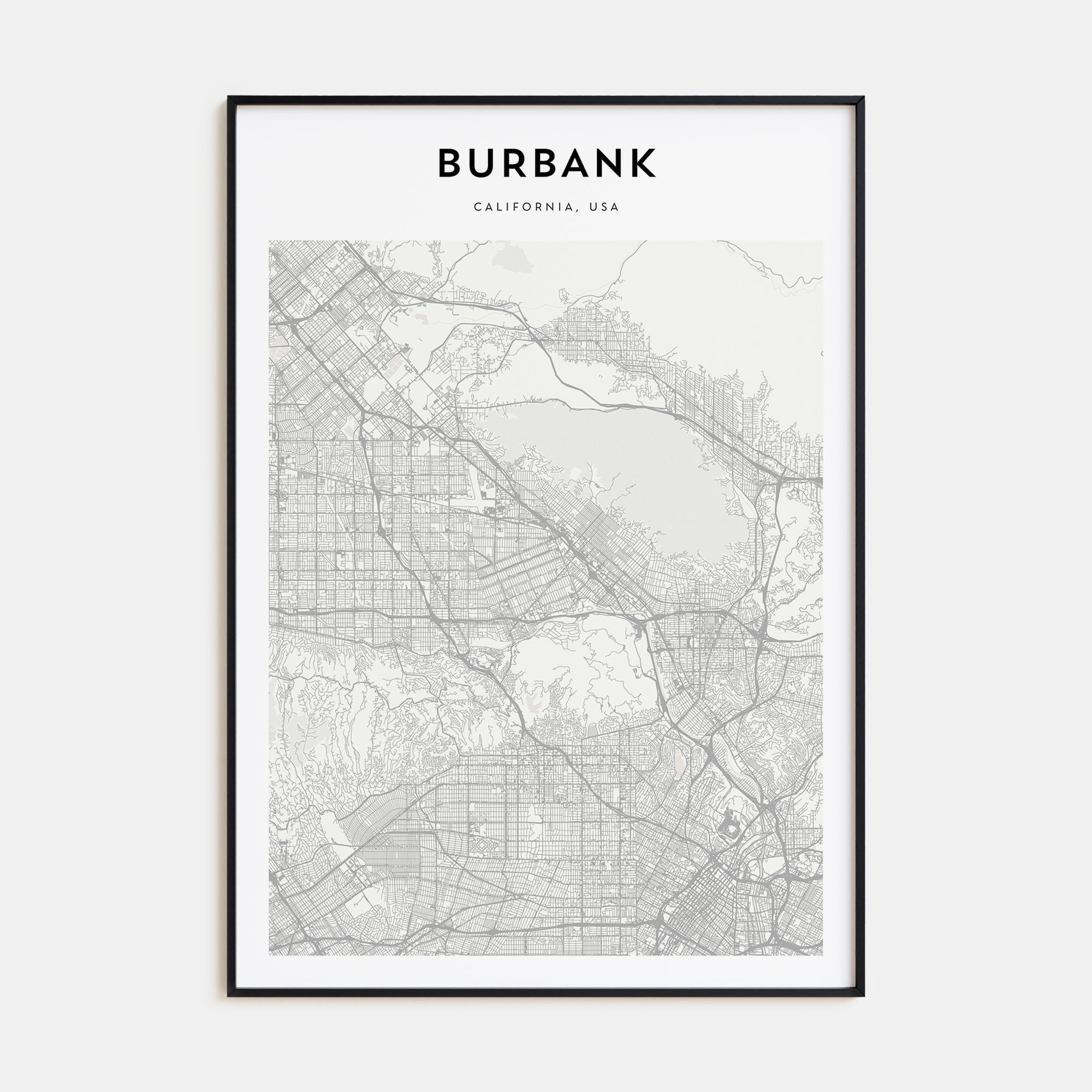 Burbank Map Portrait Poster
