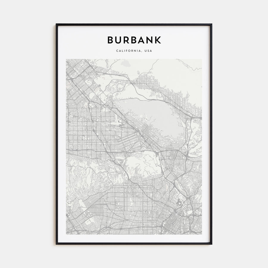 Burbank Map Portrait Poster