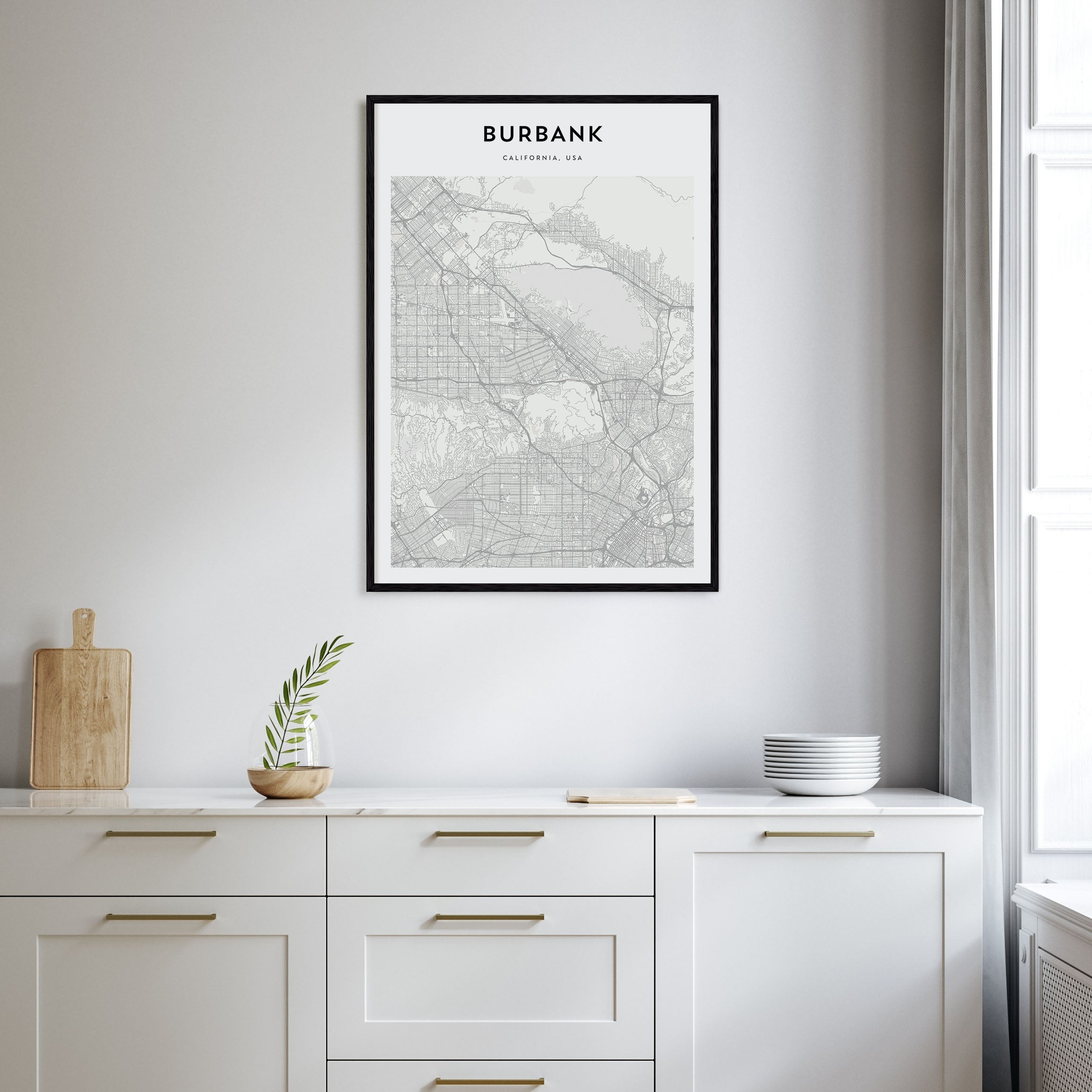 Burbank Map Portrait Poster