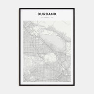 Burbank Map Portrait Poster