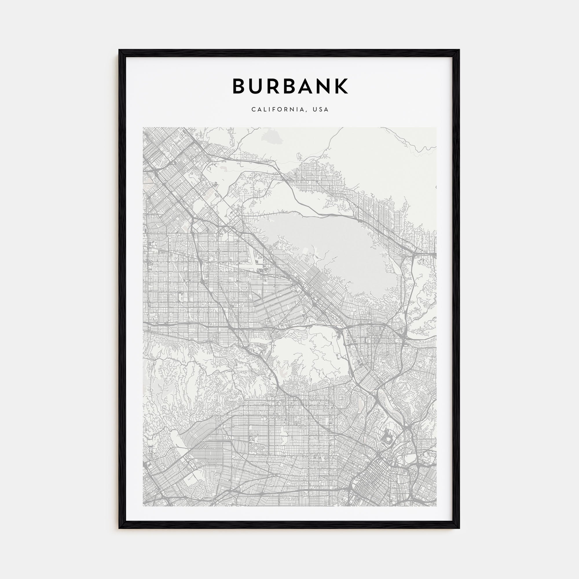 Burbank Map Portrait Poster
