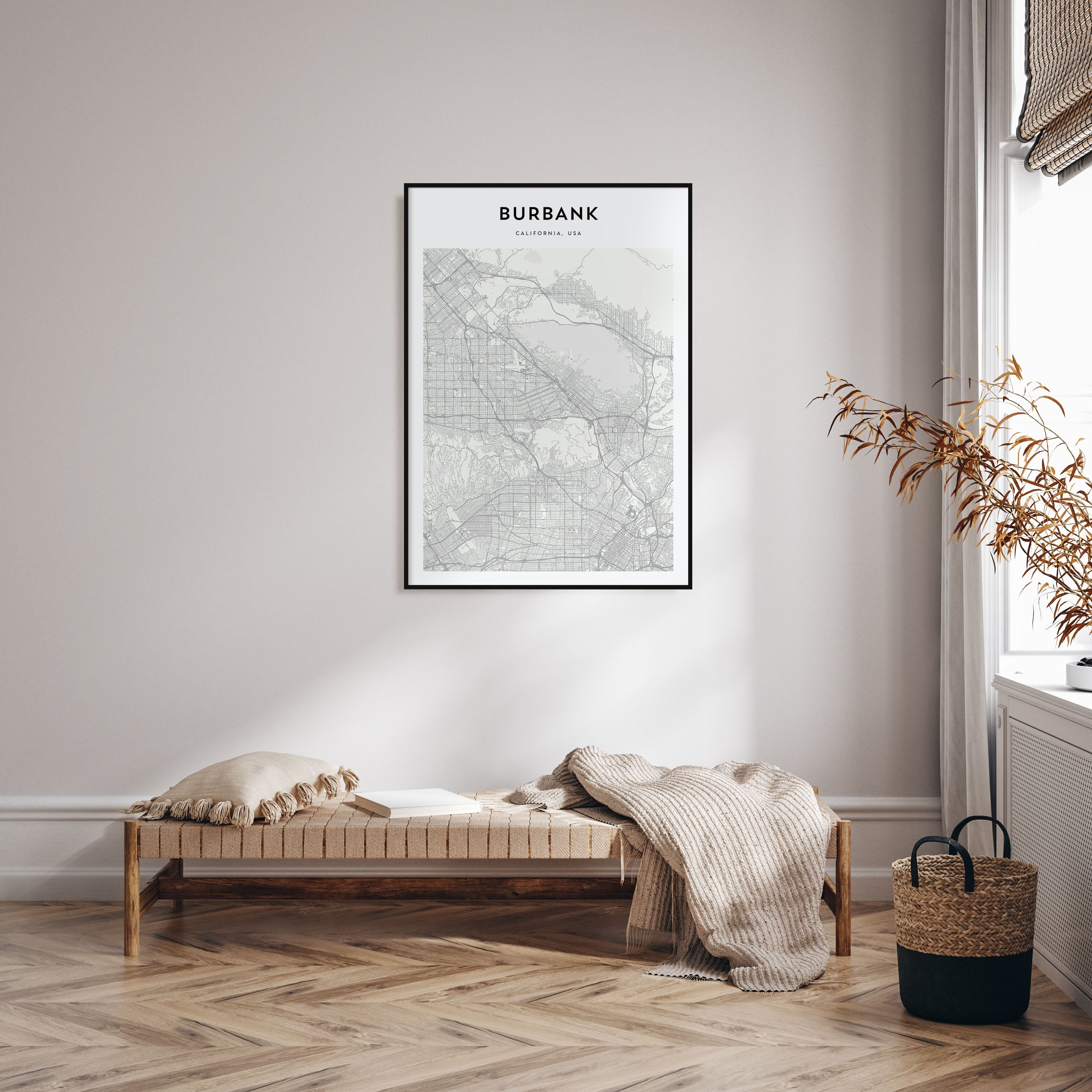 Burbank Map Portrait Poster