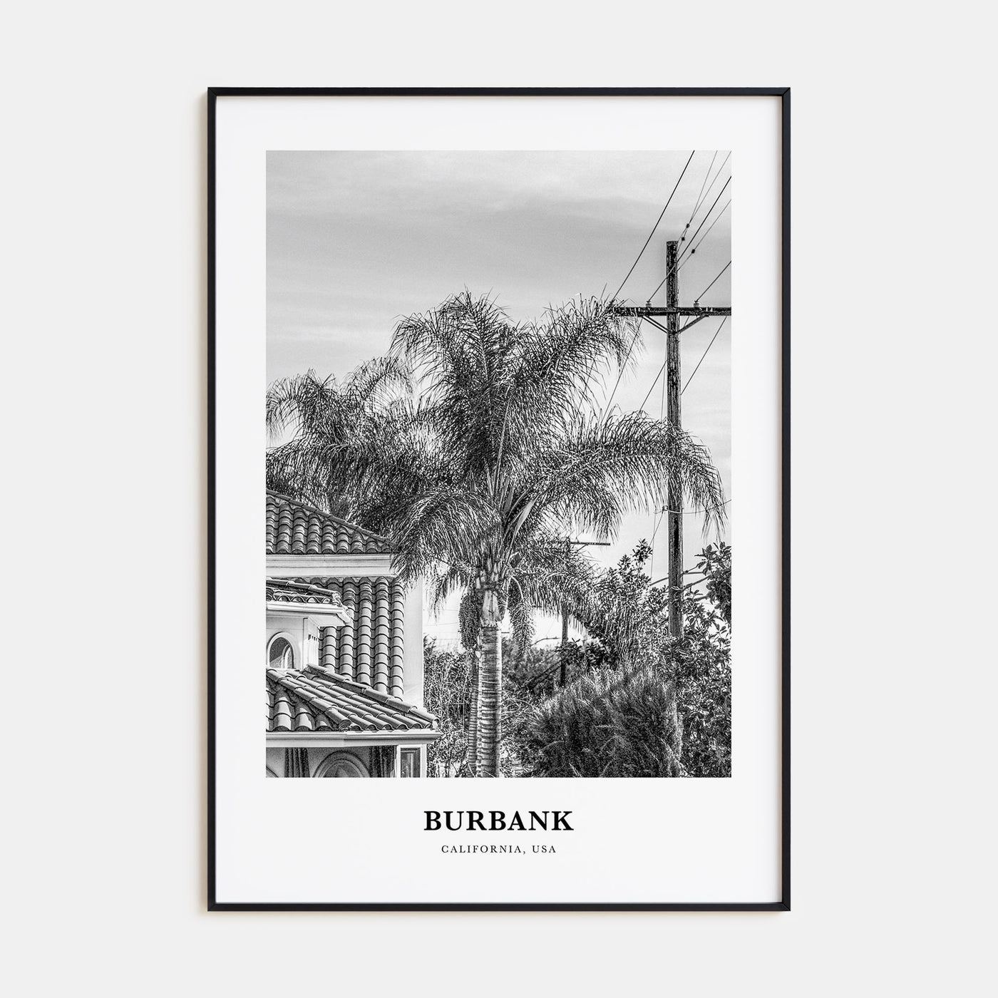 Burbank Portrait B&W No 1 Poster