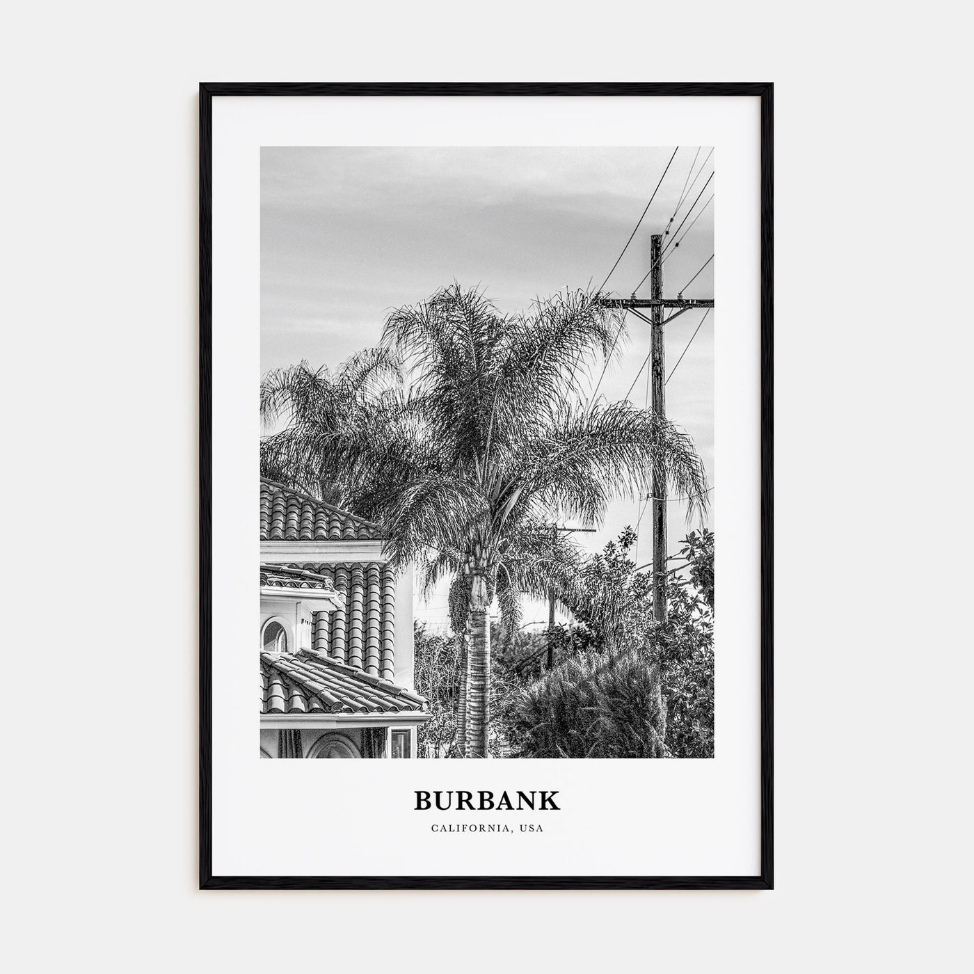 Burbank Portrait B&W No 1 Poster