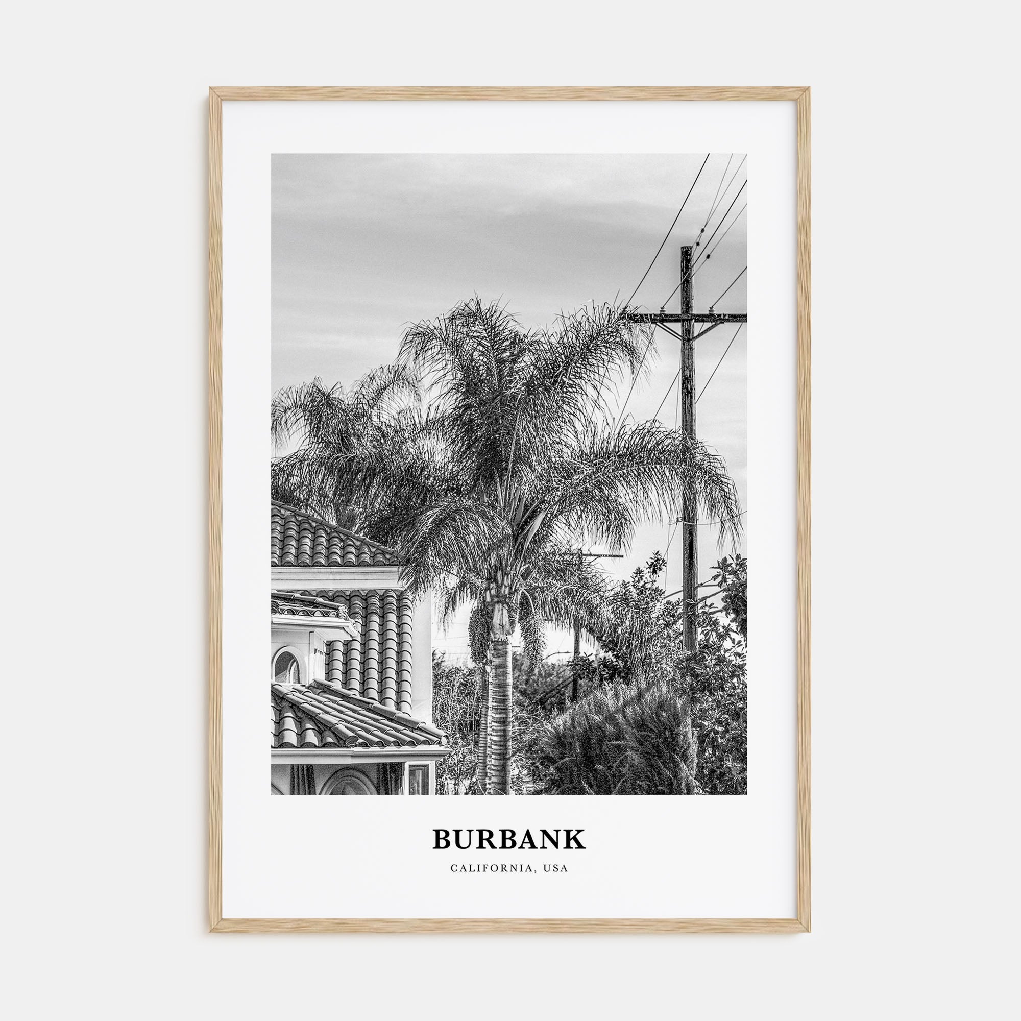 Burbank Portrait B&W No 1 Poster