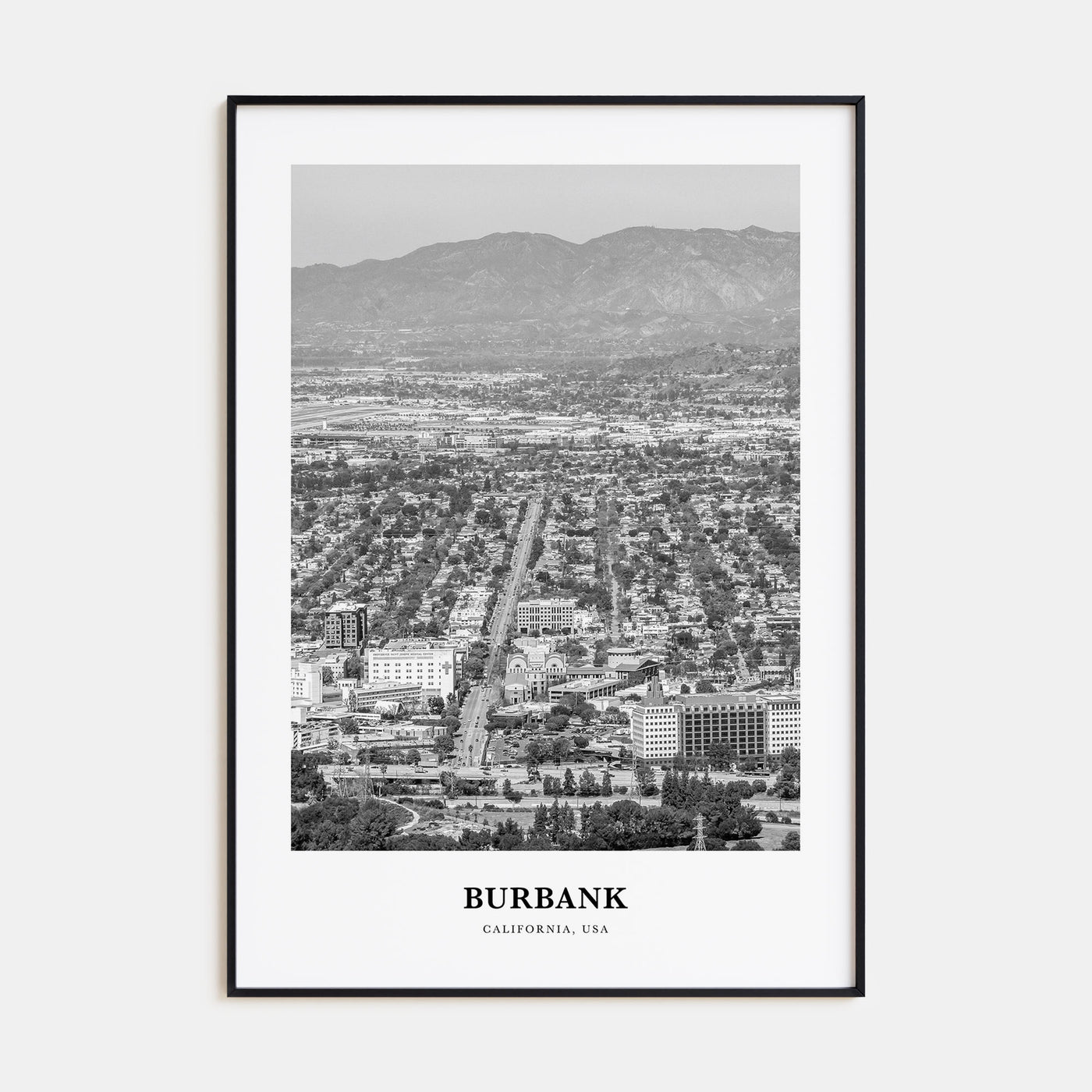 Burbank Portrait B&W No 2 Poster