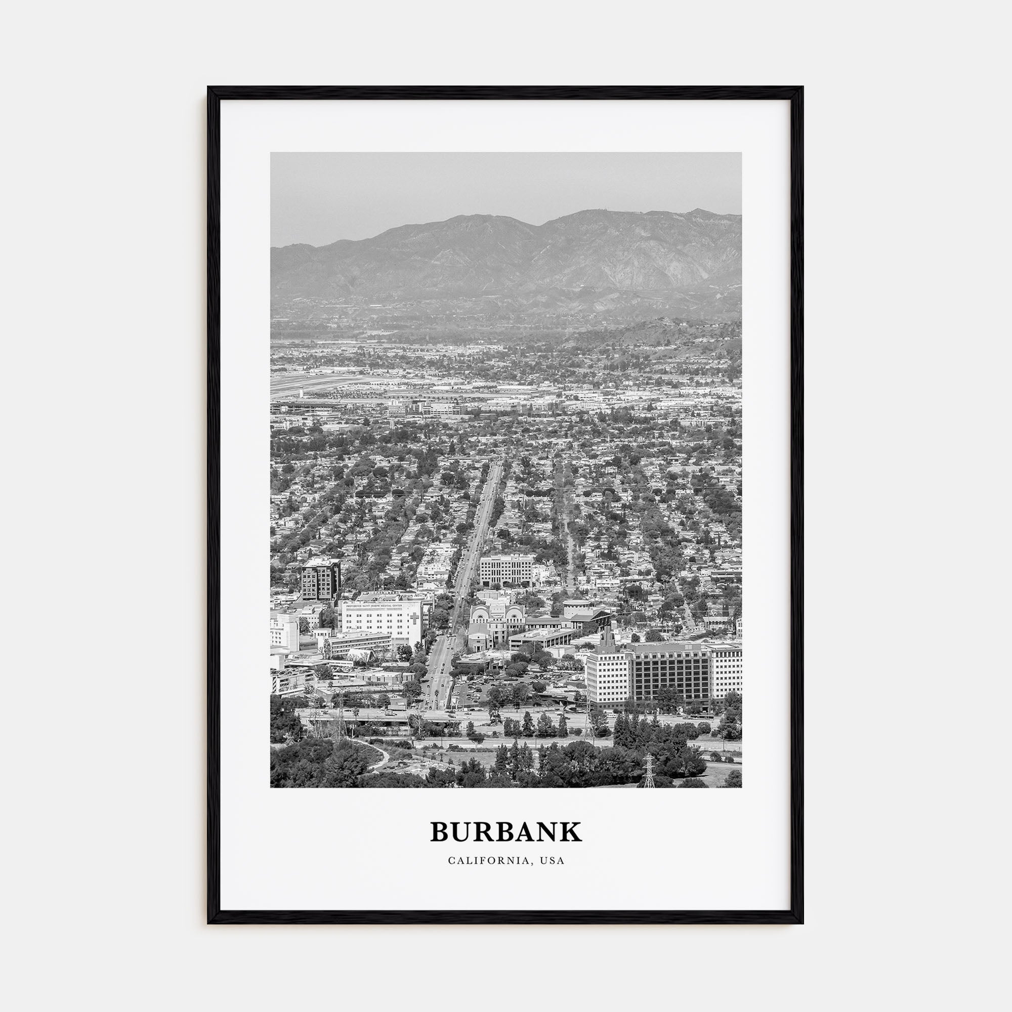 Burbank Portrait B&W No 2 Poster