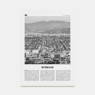 Burbank Travel B&W No 1 Poster