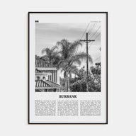Burbank Travel B&W No 2 Poster