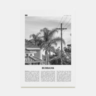 Burbank Travel B&W No 2 Poster