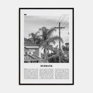 Burbank Travel B&W No 2 Poster