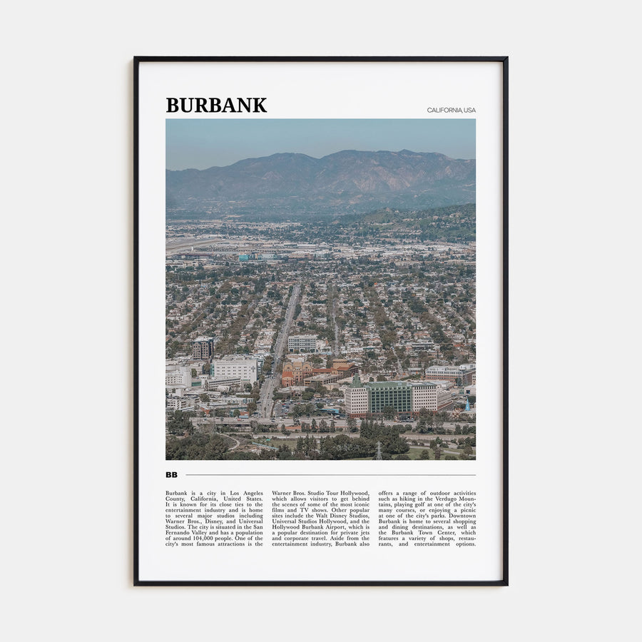 Burbank Travel Color Poster
