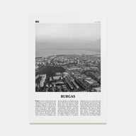 Burgas Travel B&W Poster