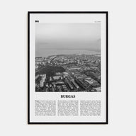 Burgas Travel B&W Poster