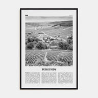 Burgundy Travel B&W Poster