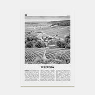 Burgundy Travel B&W Poster