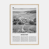 Burgundy Travel B&W Poster
