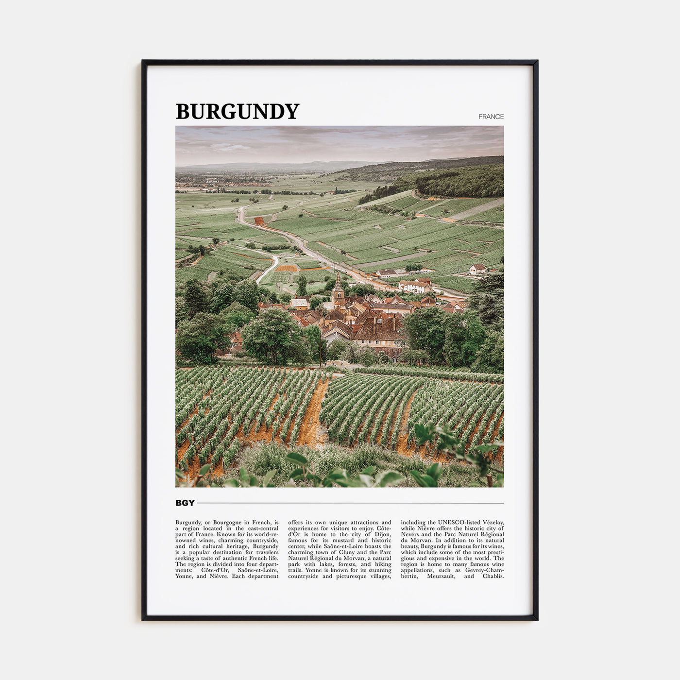 Burgundy Travel Color Poster