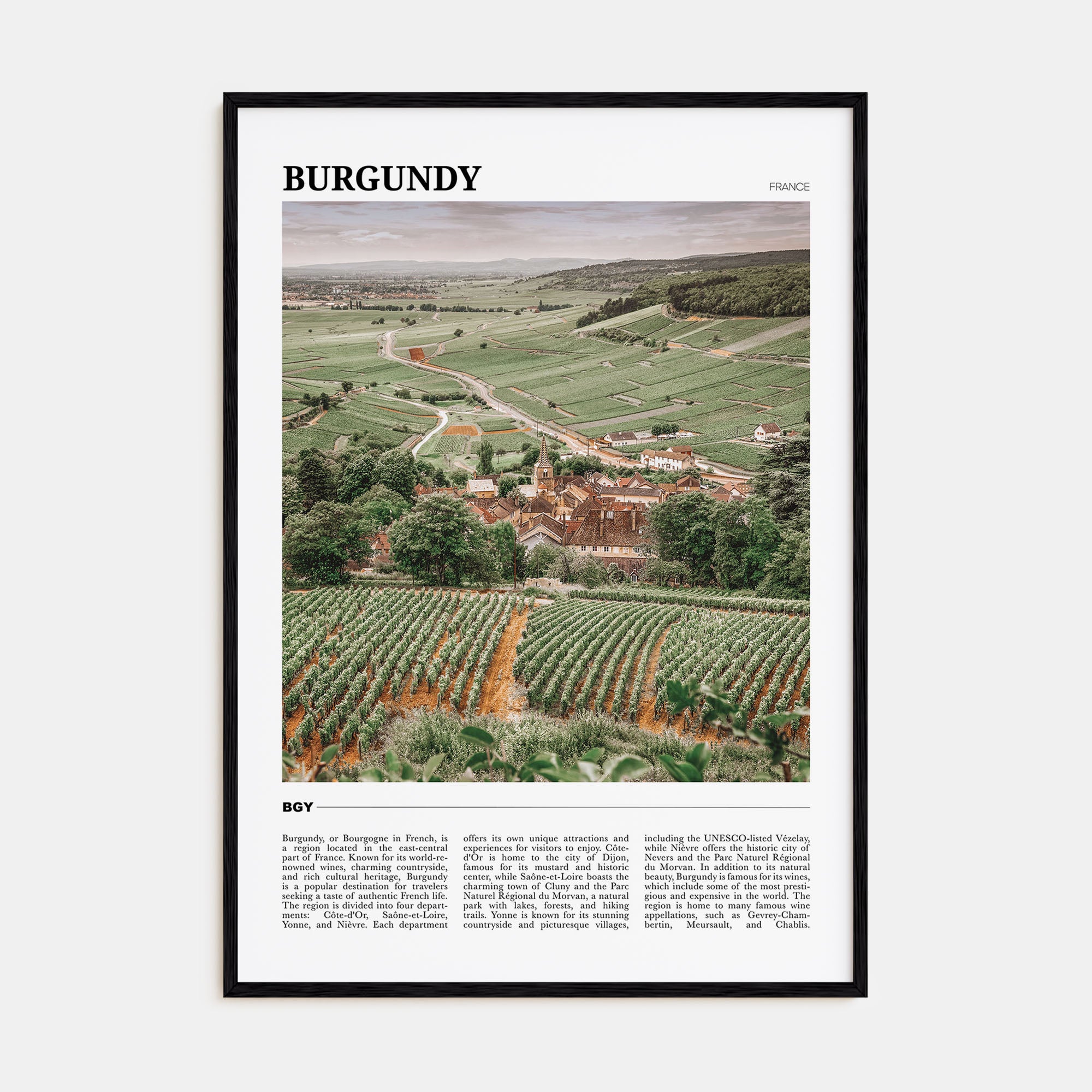Burgundy Travel Color Poster