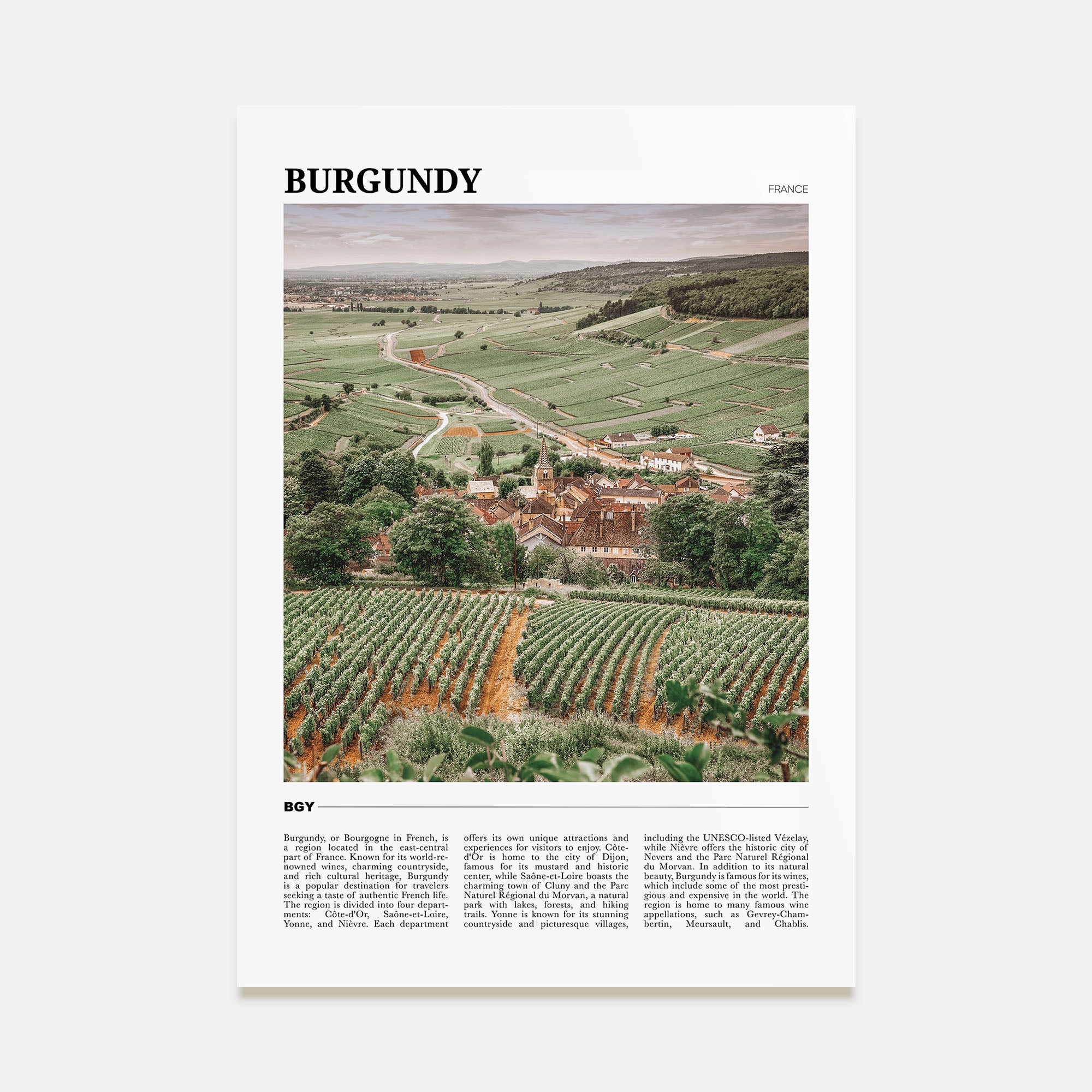 Burgundy Travel Color Poster