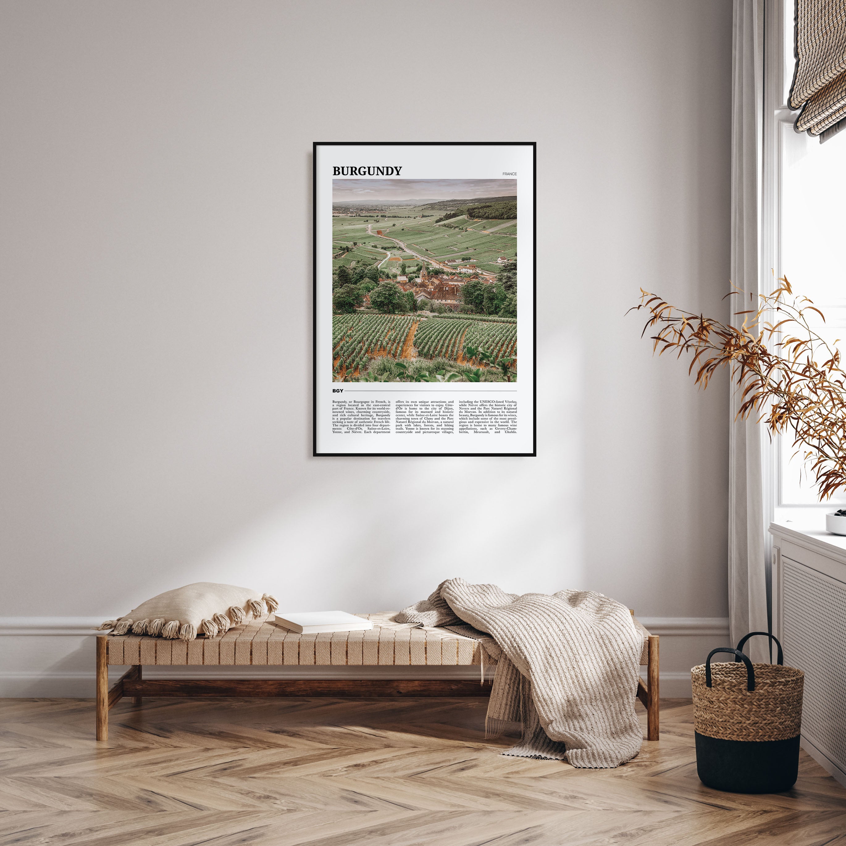 Burgundy Travel Color Poster